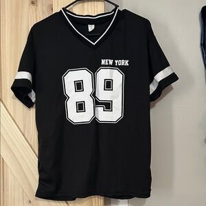SHEIN Black and White New York 89 Men's Jersey